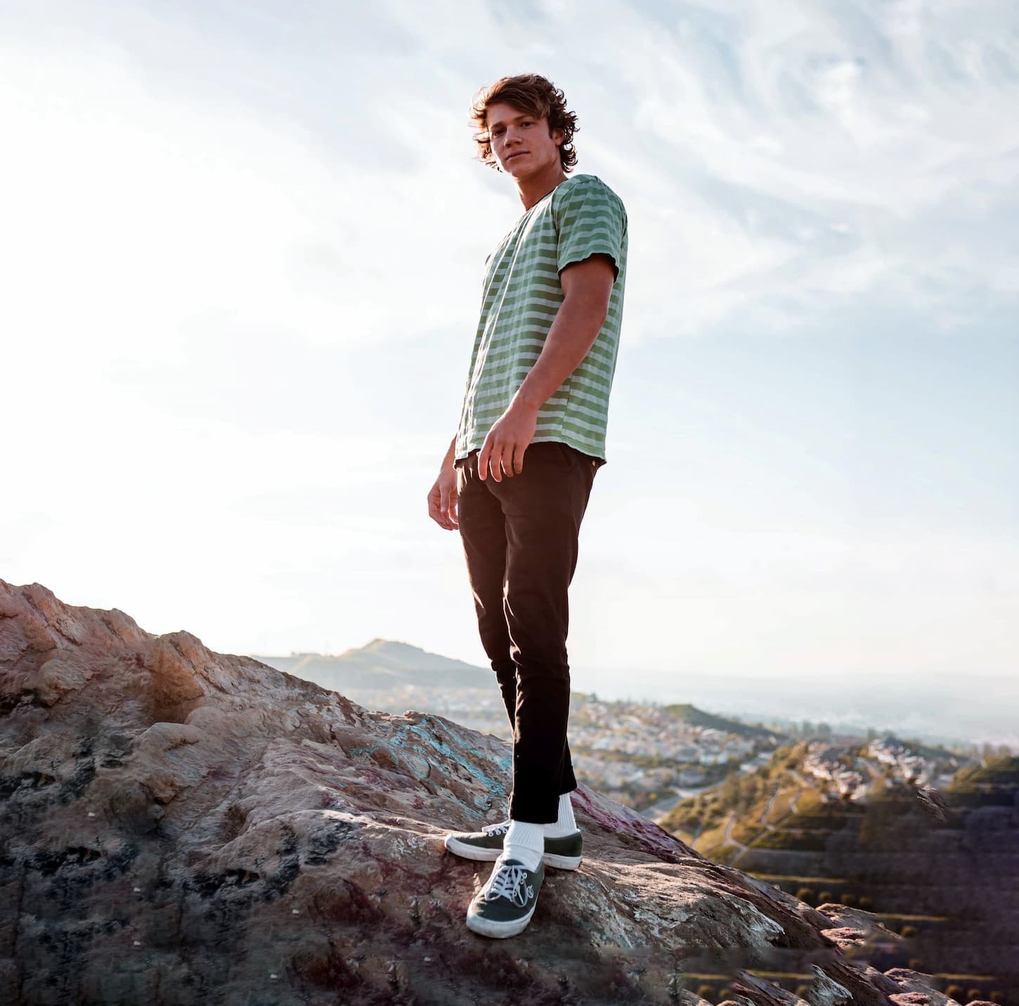 Man standing on rock